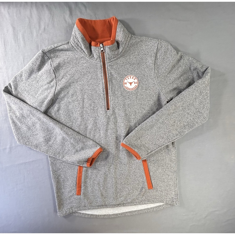 Texas Longhorns 1/2 Zip Pullover Gray Sweatshirt Women's Medium College NCAA